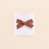 Scarlet Glen Plaid Bow Clip