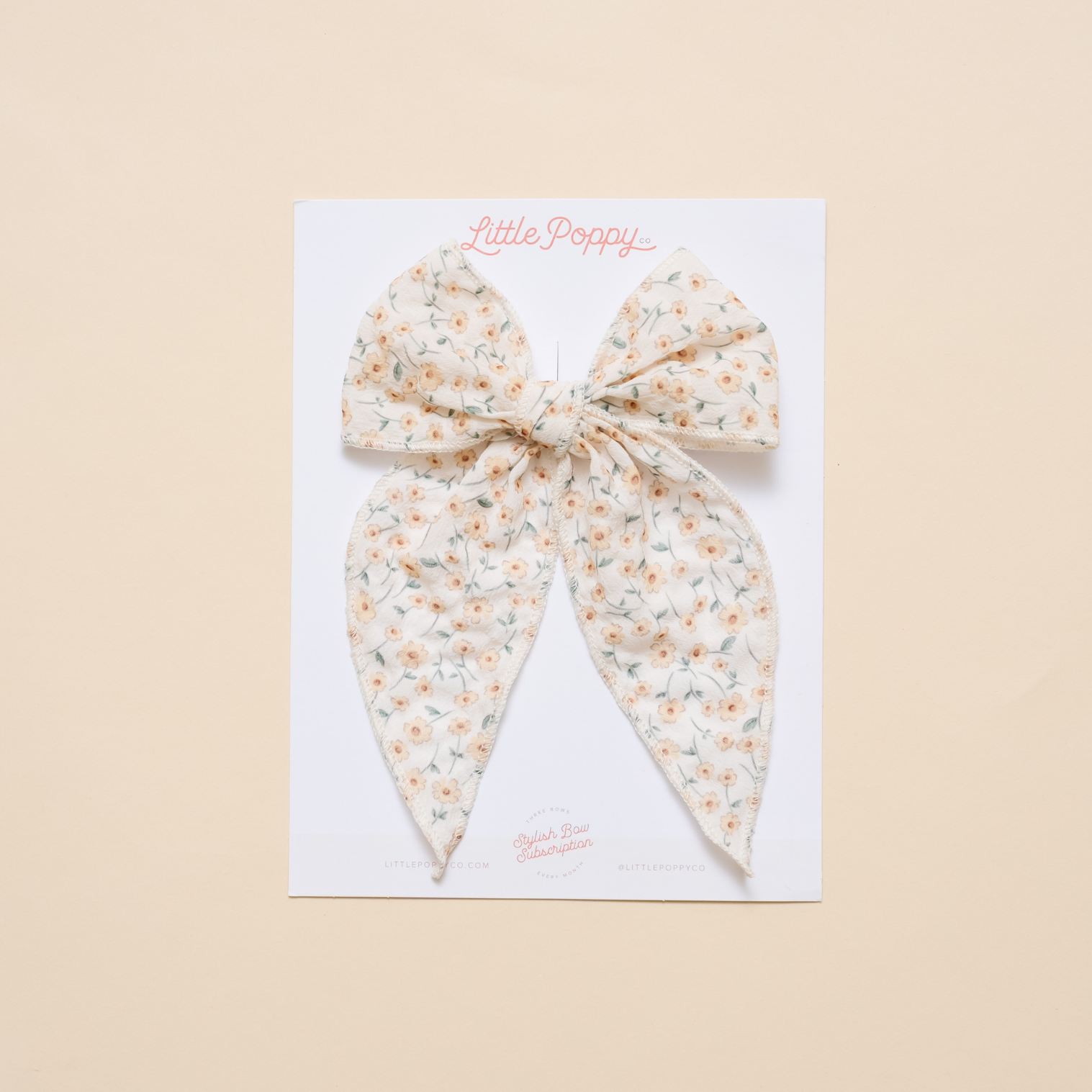 Ivory Calla Floral Bow Clip