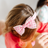 Magenta Flocked Hearts 2cm Greta Headband