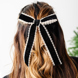 Onyx Lace Mama Bow Clip