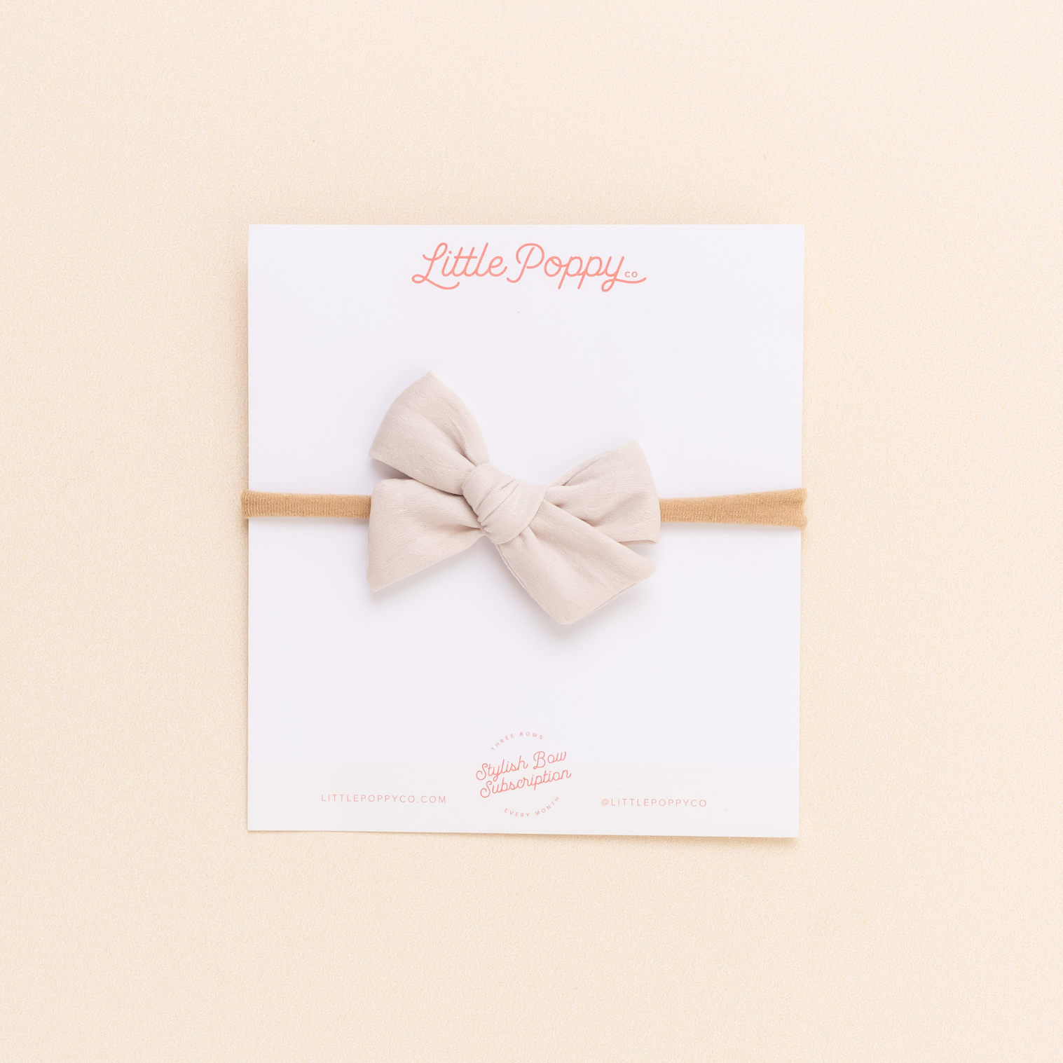 Dove Satin Crepe Headband Bow