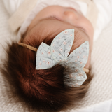 Pale Blue Calla Floral Headband Bow