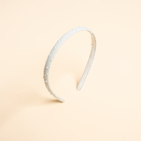 Pastel Blue Dotted Jacquard 1cm Headband