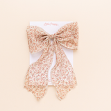 Cream Ella Floral Mama Bow Clip