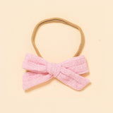 Bubblegum Dainty Knit Headband Bow