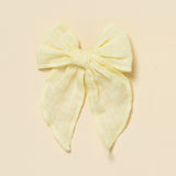 Shortbread Cotton Dobby Bow Clip