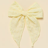 Shortbread Cotton Dobby Bow Clip