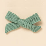 Fern Spring Knit Bow Clip