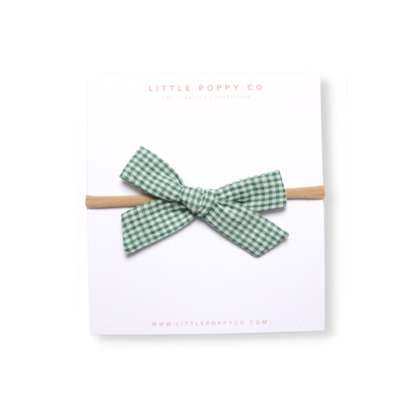 Shamrock Gingham Headband Bow – Little Poppy Co.