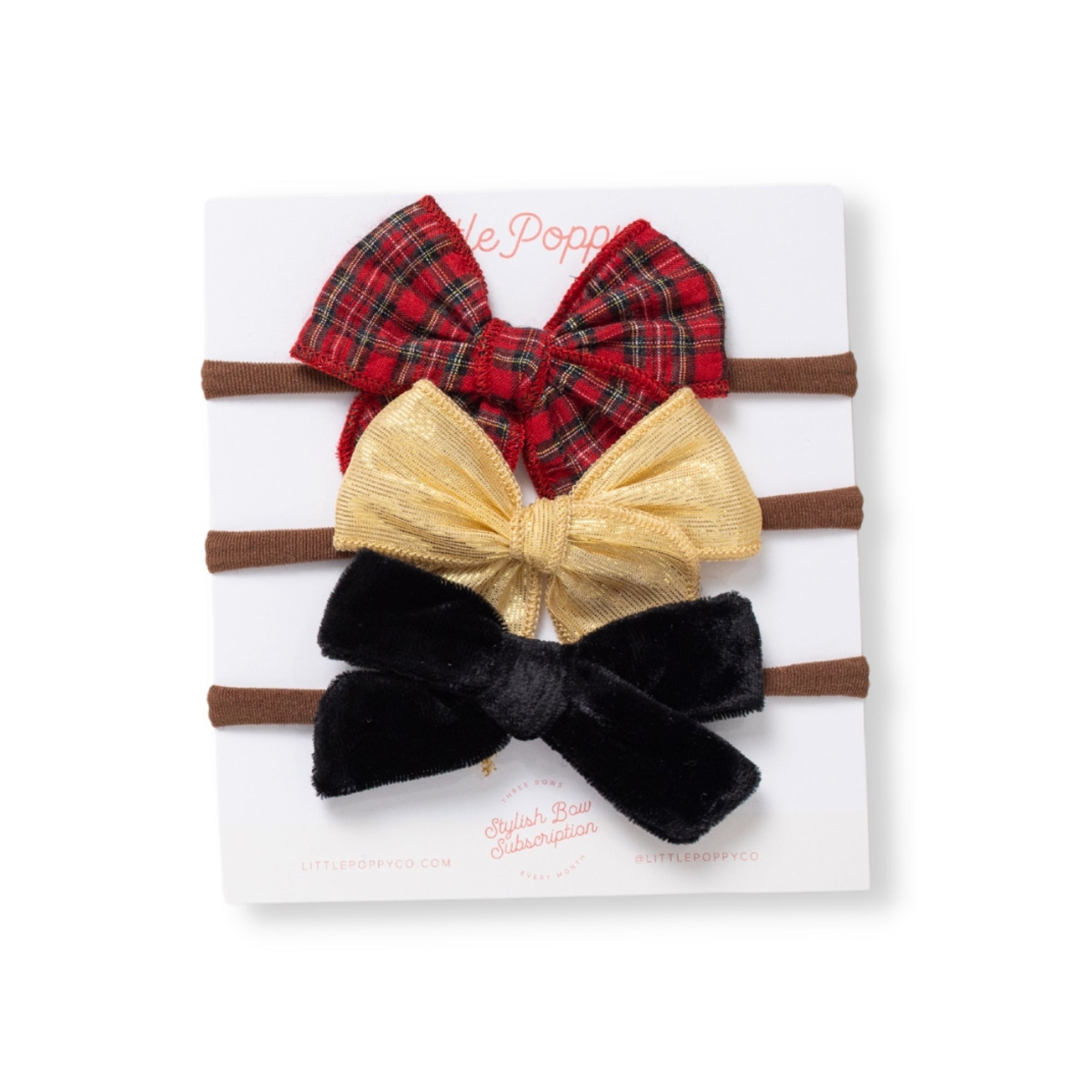 The Olivia Holiday Headband Bow Set