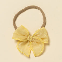 Sand Organza Headband Bow