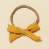 Pineapple Textured Gauze Headband Bow