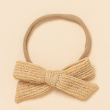 Sand Spring Knit Headband Bow