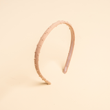 Beige Dotted Jacquard 1cm Headband