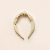 Pear Gingham Seersucker Knot Headband